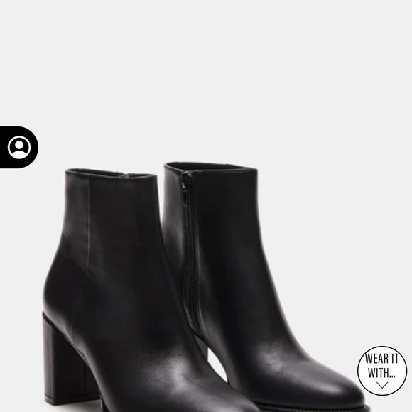 Steven madden JOZIE black leat ankle boots - Picture 2 of 2